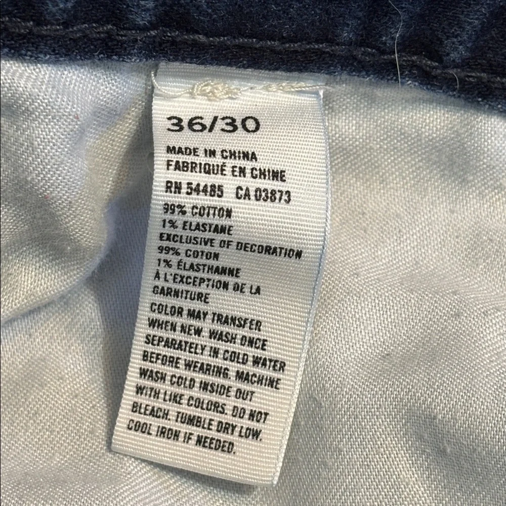 American Eagle Outfitters Men's Deep Indigo  Slim Straight Jeans 36/30 - Picture 4 of 5
